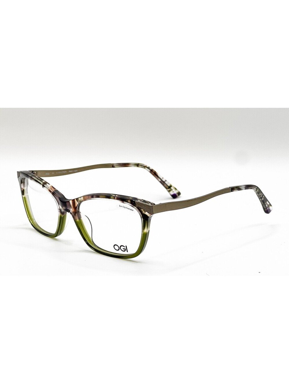 Ogi 9245 2230 Olive Green Medley Cat Eye Authentic Eyeglass Frames 53-17-140